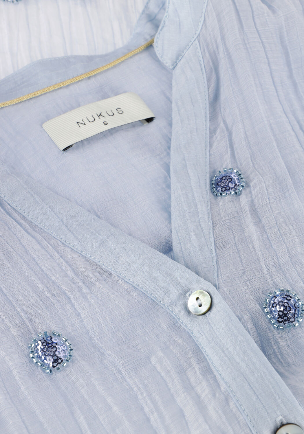 Hellblau NUKUS Blusen ROSAN BLOUSE EMBROIDERY - large