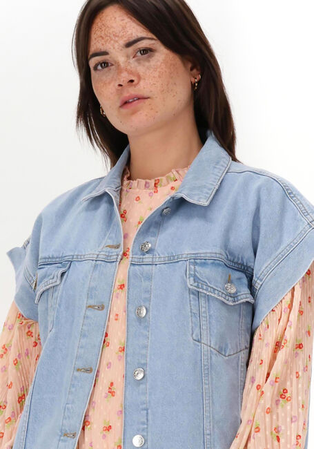 Blaue NA-KD Gilet OVERSIZED DENIM VEST - large
