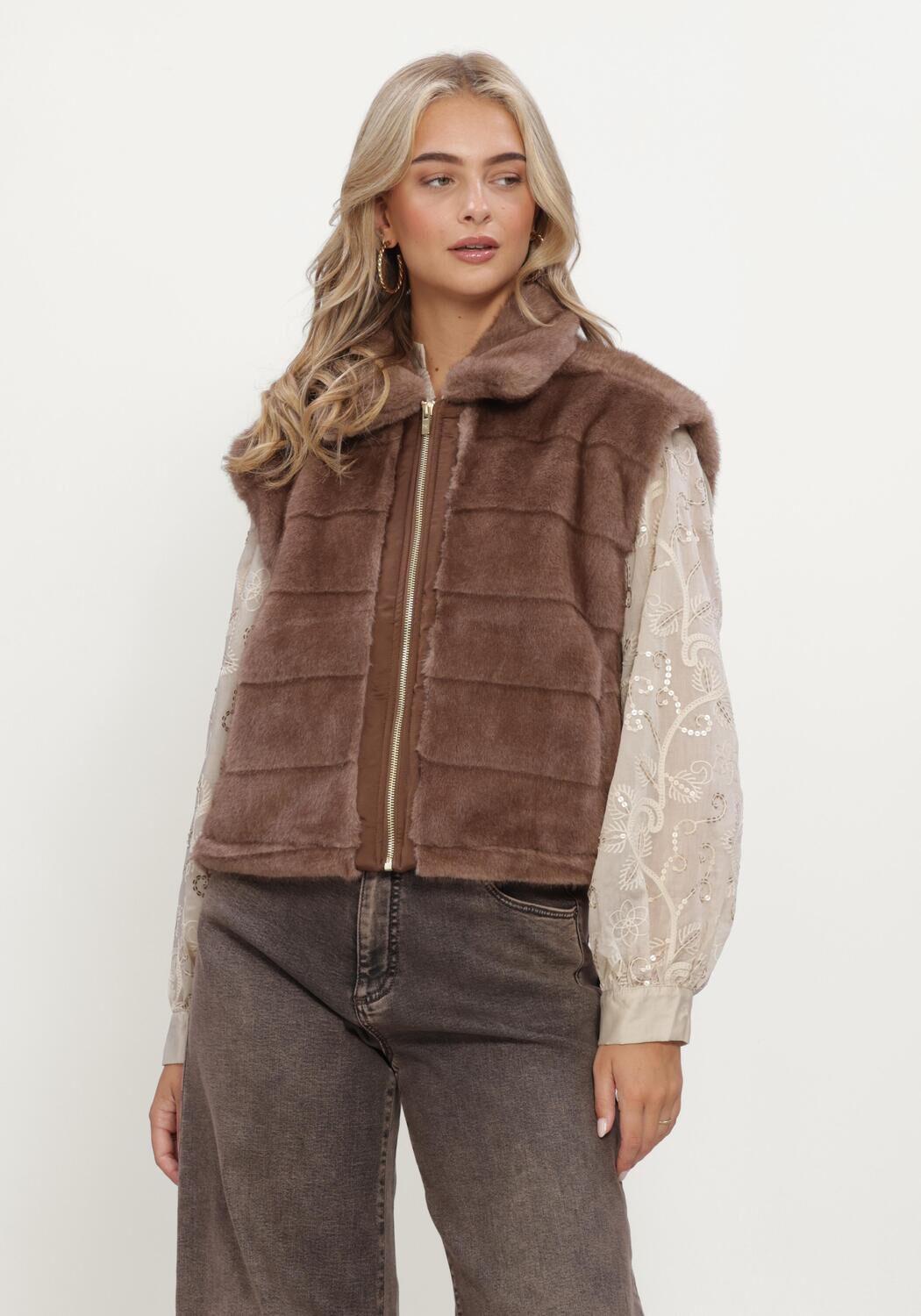 Braune NUKUS Blazer HANI GILET - large