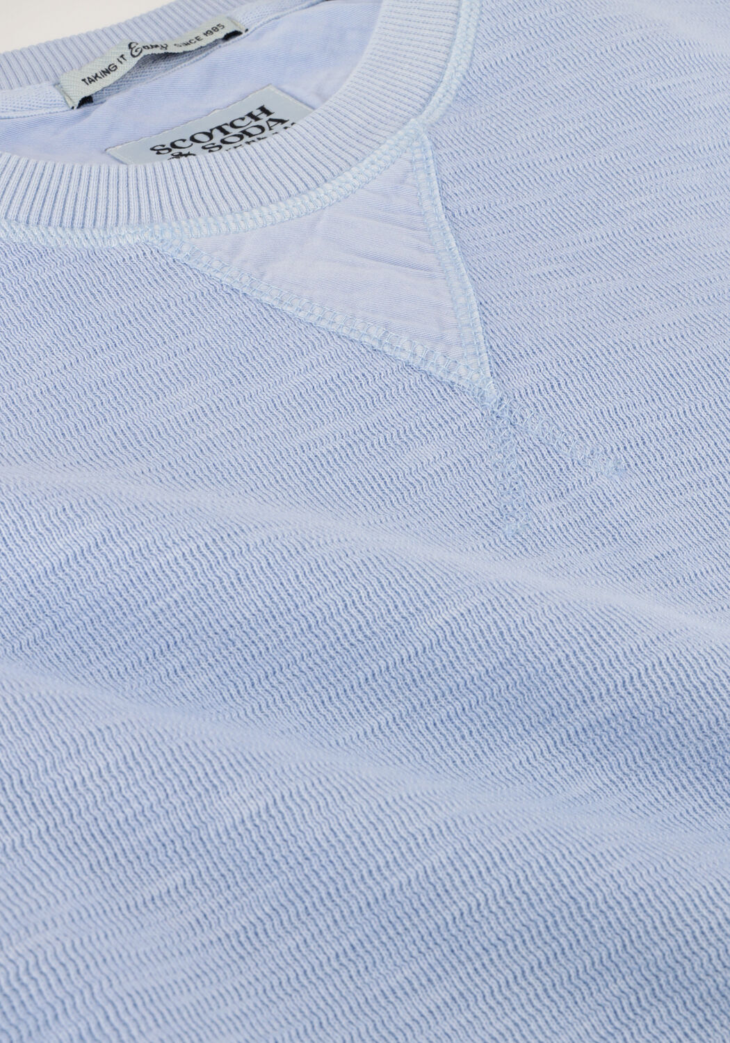 Blaue SCOTCH & SODA Pullover GARMENT DYED STRUCTURED SWEATSHIRT - large