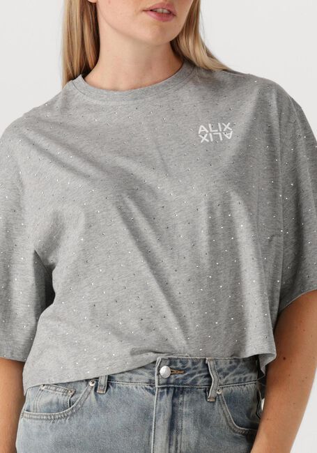 Graue ALIX THE LABEL Blusen LADIES KNITTED STUDDED T-SHIRTS - large