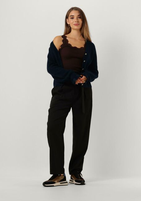 Braune ROSEMUNDE Top BABETTE SILK TOP W/ LACE - large