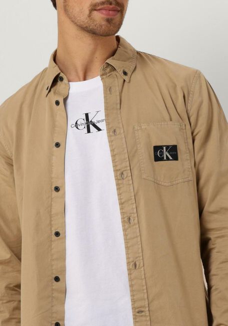 Beige CALVIN KLEIN Overshirt REGULAR SHIRT - large