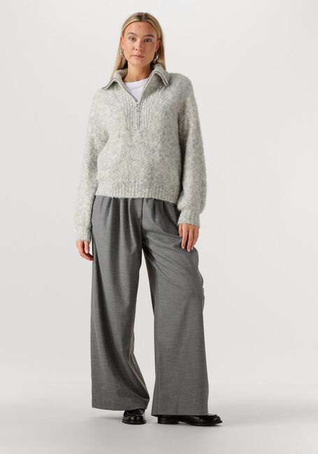 Hellgrau SIMPLE Pullover KNIT-BOUCLE-25-3 - large