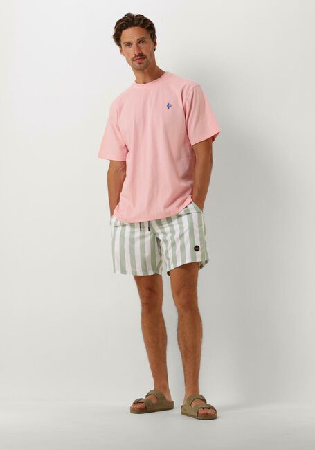 Grüne SHIWI Badehosen MEN SWIMSHORT BROAD STRIPE - large