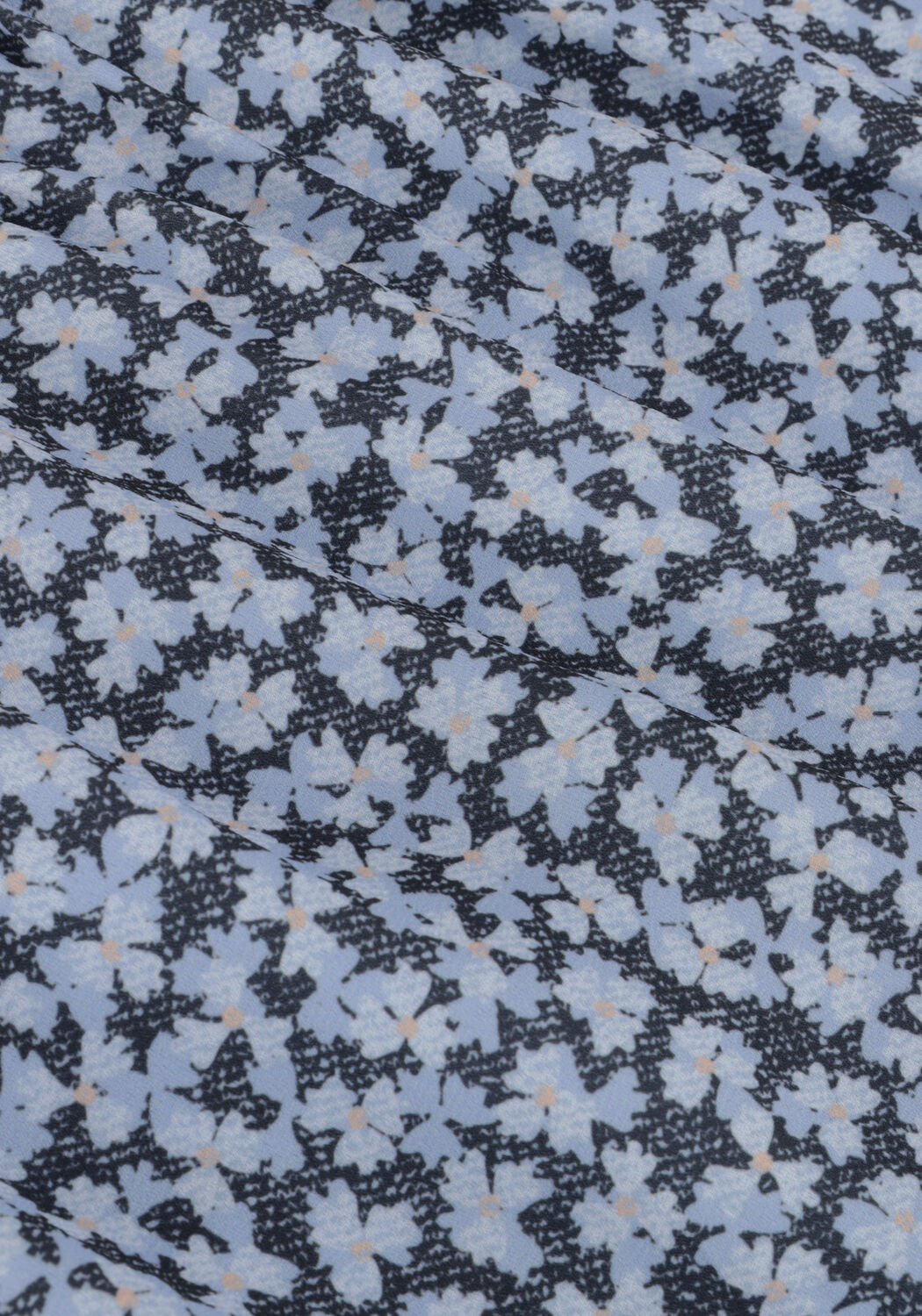 Blaue NOBELL Minirock NINEZ DENIM FLOWER SKIRT - large