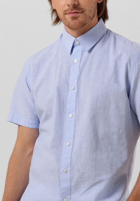 Blaue SELECTED HOMME Casual-Oberhemd SLHSLIMNEW-LINEN SHIRTS SS CLASSIC W - large