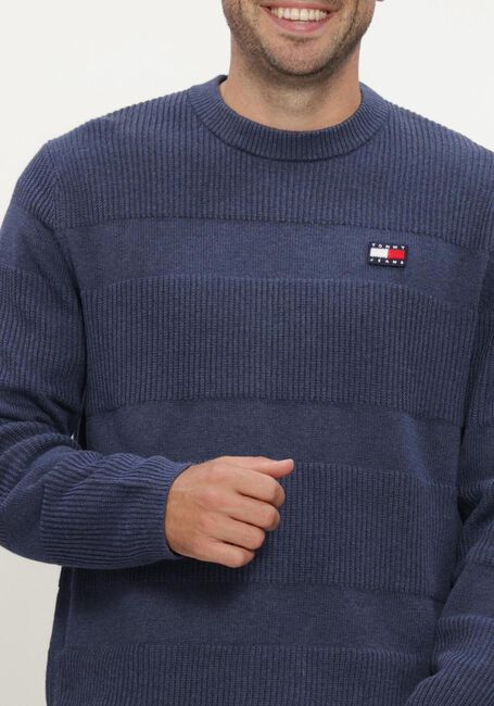 Blaue TOMMY JEANS Pullover TJM REG TEXTURED SWEATER EXT - large