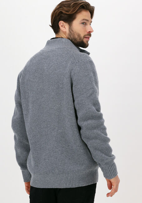 Graue LYLE & SCOTT Pullover RIBBED 1/4 ZIP JUMPER - large