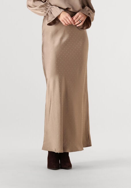 Beige NEO NOIR Maxirock VISO HEAVY SATEEN BEDAZ SKIRT - large