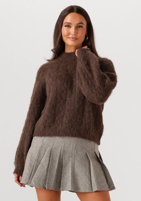 Braune ANOTHER LABEL Pullover PERLA KNITTED PULL - large