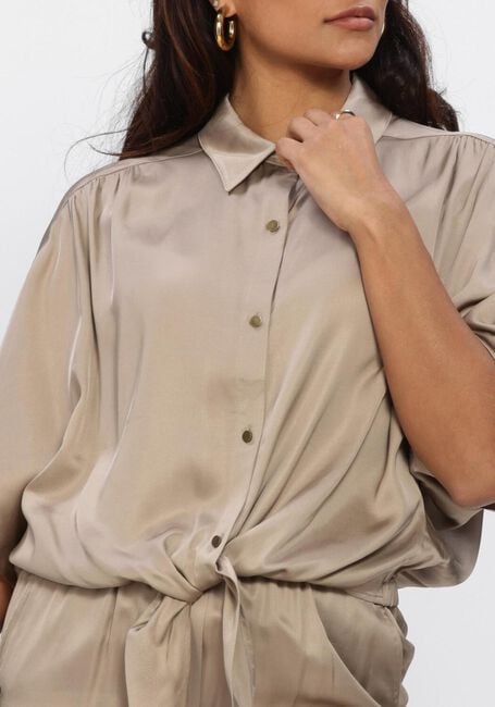 Sand ANOTHER LABEL Blusen ALBATHYLLE SHIRT S/S - large