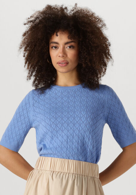 Hellblau SELECTED FEMME Top SLFHELEN 2/4 KNIT BOAT NECK - large