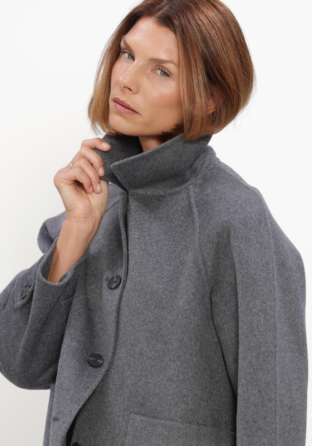 Graue WITHBLACK Jack WBLLUCIA MEL WOOL JACKET - large