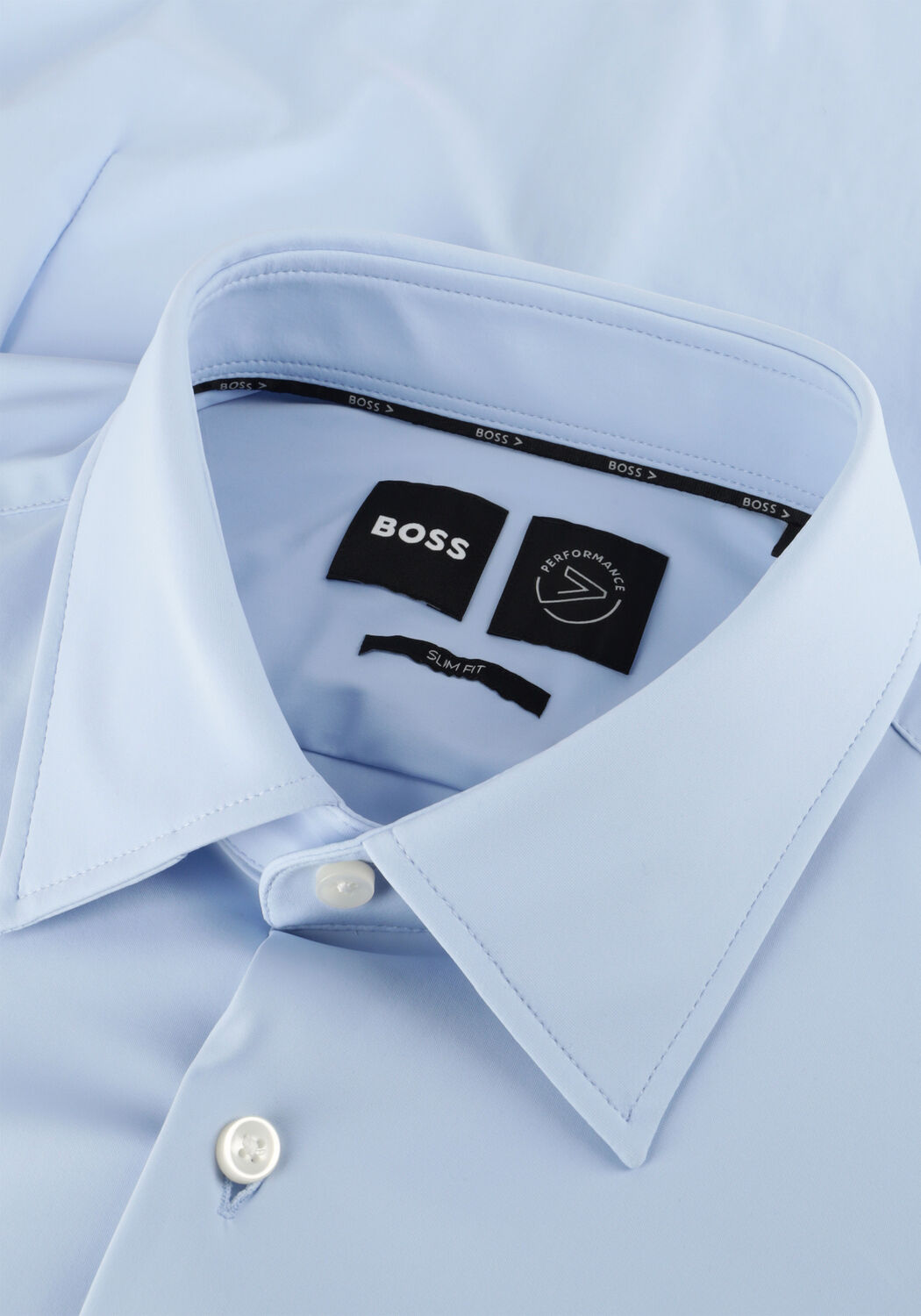 Hellblau BOSS BLACK Klassisches Oberhemd P-HANK-KENT-C1-222 - large