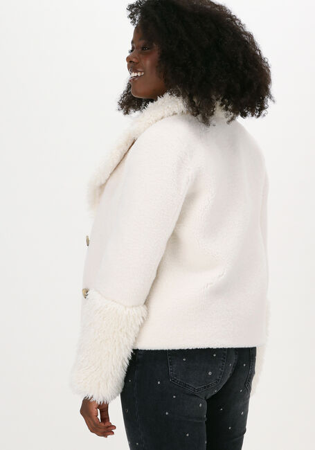 Ecru BEAUMONT Teddy-Jacke SHORT LAMMY FUR COAT - large