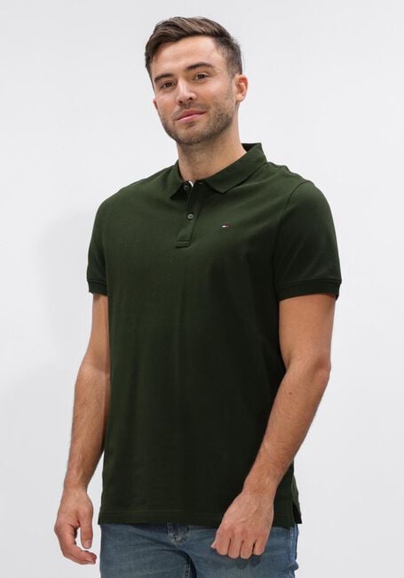 Dunkelgr&uuml;n TOMMY JEANS Polo-Shirt TJM SLIM PLACKET POLO EXT - large