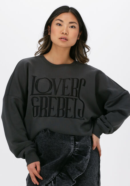 Graue COLOURFUL REBEL Sweatshirt LOVERS EMBRO DROPPED SHOULDER - large