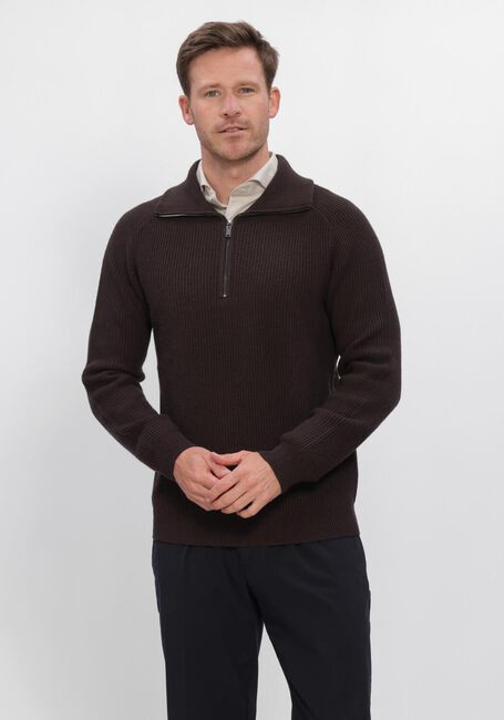 Braune PROFUOMO Pullover HEAVY WOOL - large