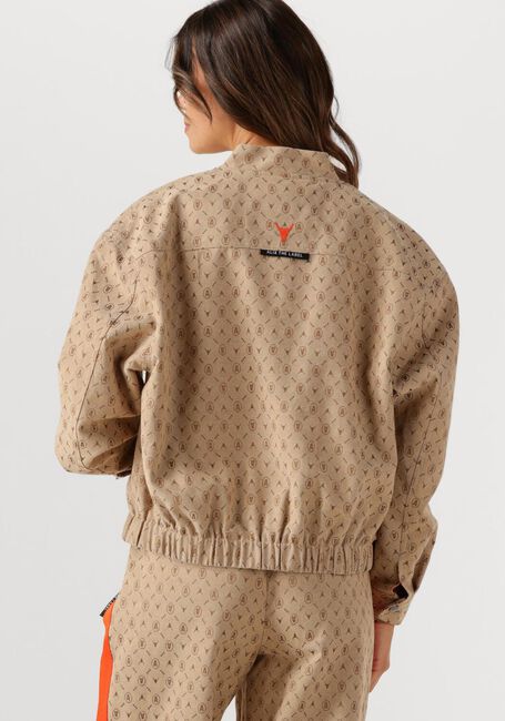 Sand ALIX THE LABEL Jack LADIES WOVEN LOGO JACKET - large