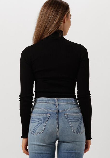 Schwarze ROSEMUNDE Rollkragenpullover SILK T-SHIRT W/ ROLLER NECK - large
