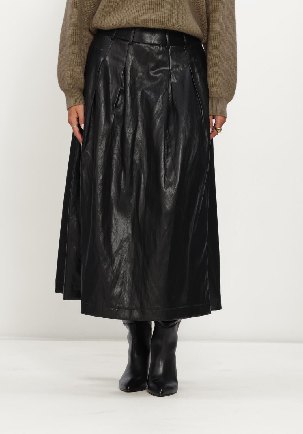 Schwarze CO'COUTURE Maxirock GITTCC ANYA PLEAT SKIRT - large