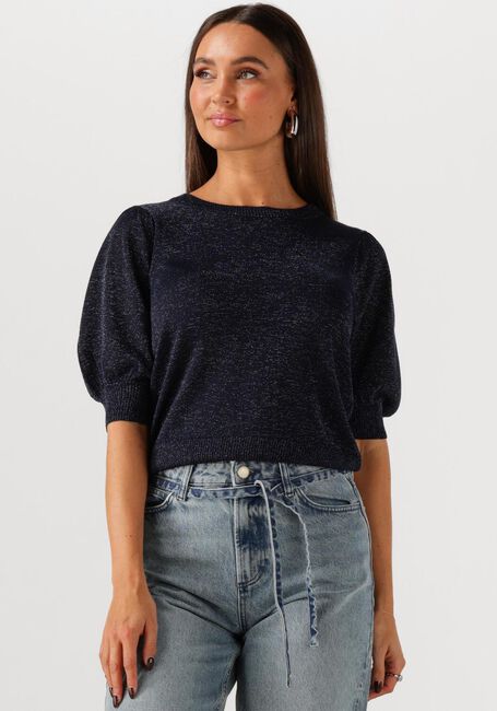 Dunkelblau MINUS Pullover LIVA PUFF SLEEVE METALLIC KNIT PULLOVER - large