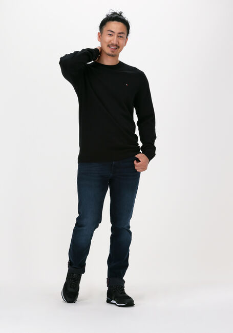Schwarze TOMMY HILFIGER Pullover CORE COTTON-SILK CNECK - large