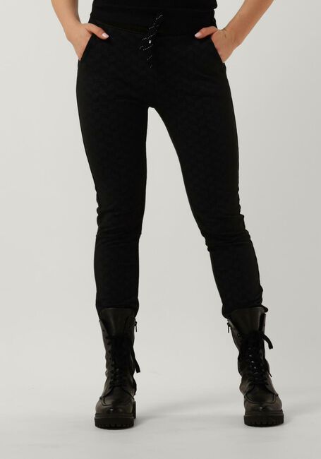 Schwarze 10DAYS Jogginghose CROPPED JOGGER MONOGRAM - large