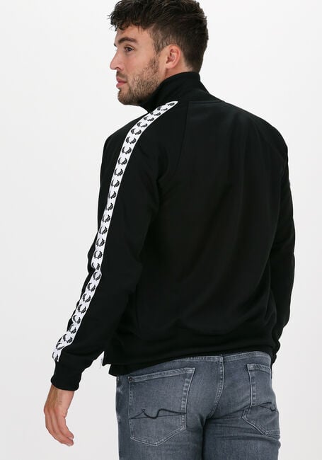Schwarze FRED PERRY Strickjacke TAPED TRACK JACKET - large