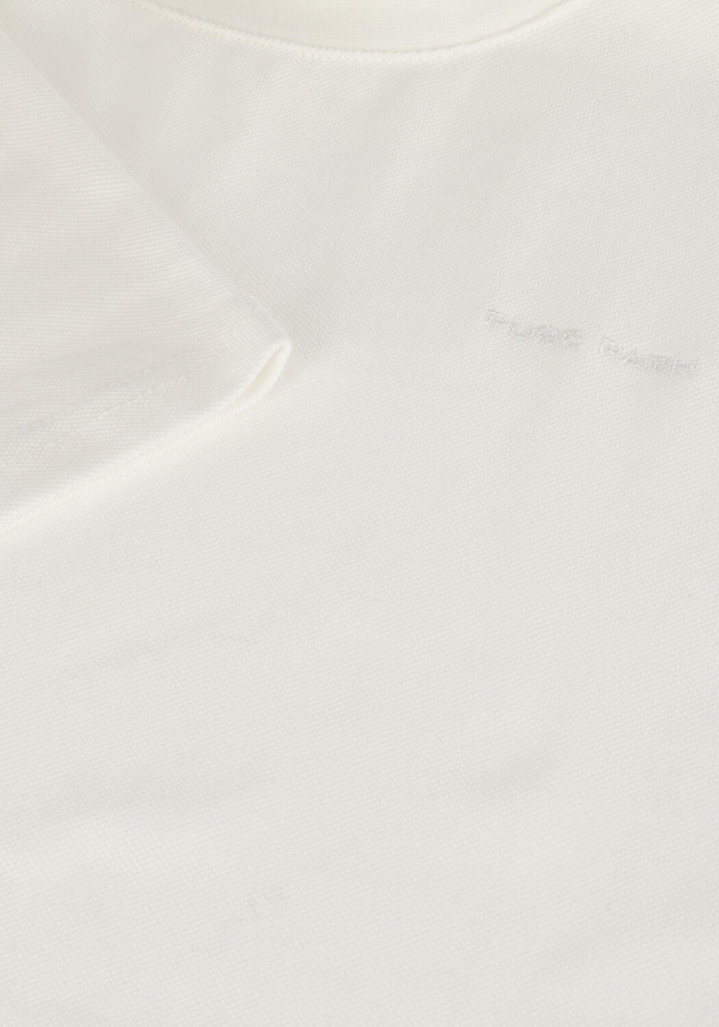 Nicht-gerade weiss PURE PATH T-shirt PIQUE THIRT WITH EMBROIDERY ON THE CHEST - large