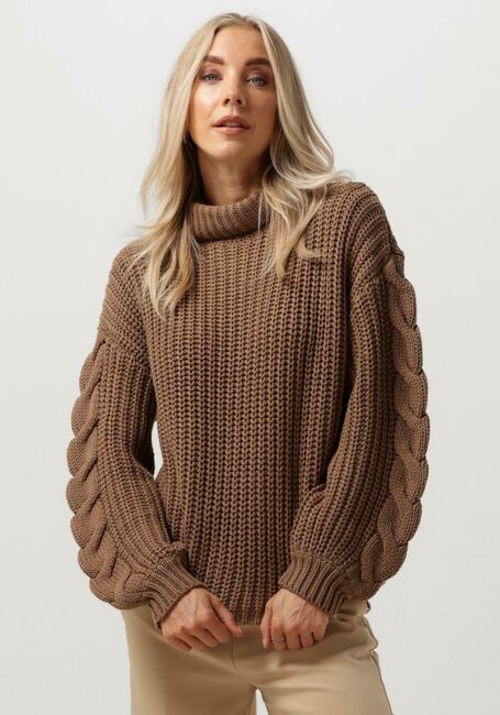 Braune Y.A.S. Rollkragenpullover YASSANNE LS KNIT ROLLNECK PULLOVER - large