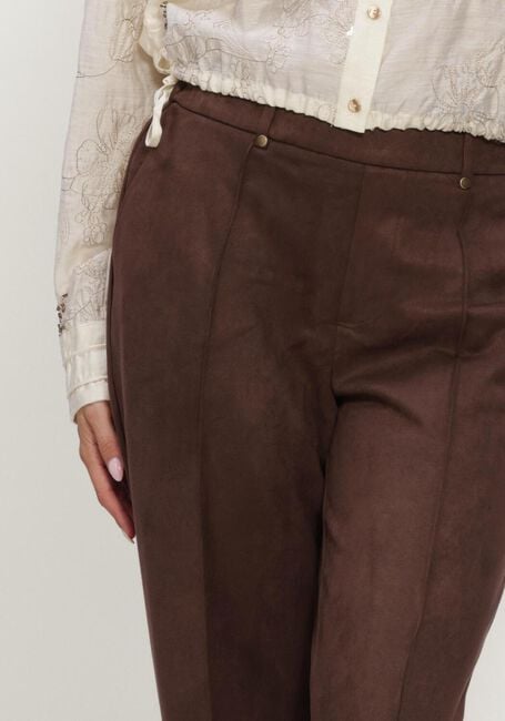 Braune NUKUS Weite Hose JILL PANTS SUEDINE - large