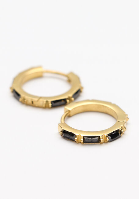 Schwarze NOTRE-V Ohrringe OORBELLEN STRASS - large