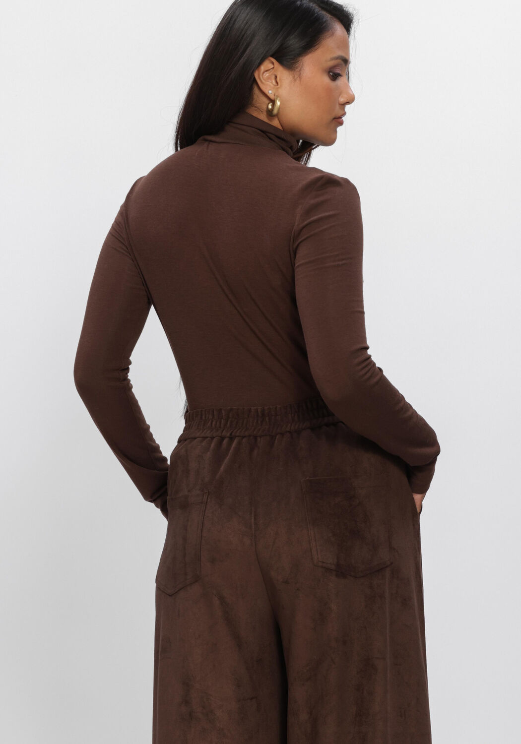 Braune NUKUS Rollkragenpullover GINNY PULLOVER - large