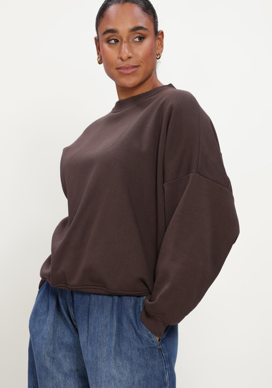 Braune EST'SEVEN Sweatshirt MONCHOU 26 - large