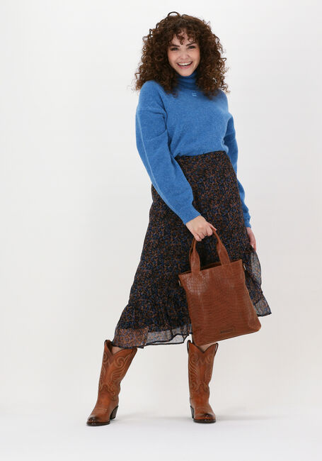 Braune NEO NOIR Midirock TARA DARK BLOSSOM SKIRT - large