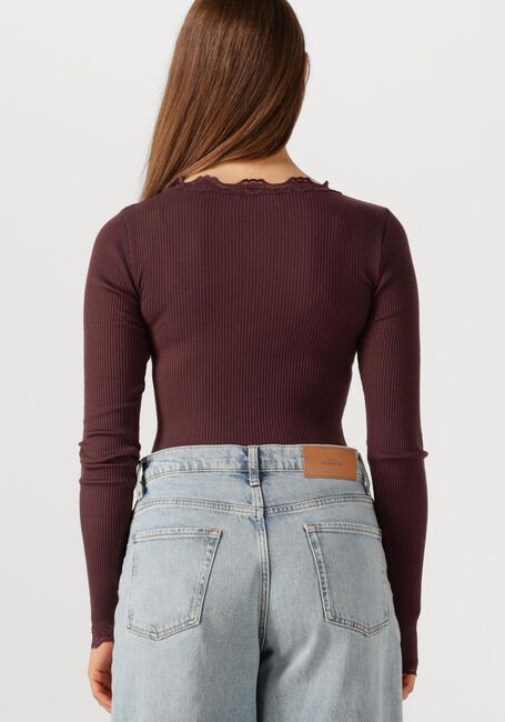 Bordeaux ROSEMUNDE Top BABETTE SILK T-SHIRT LACE - large