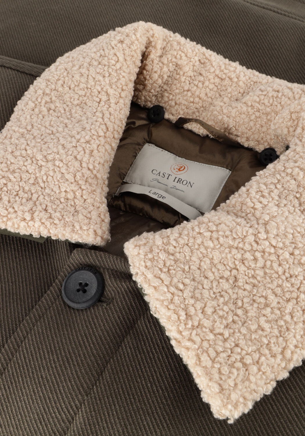 Gr&uuml;ne CAST IRON Jack SHORT JACKET HEAVY TWILL STUDMAN - large