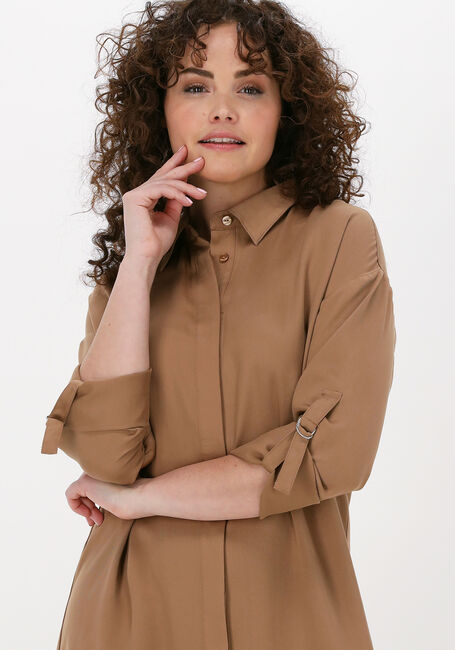 Braune SIMPLE Midikleid WOVEN DRESS ROONEY TWILL - large