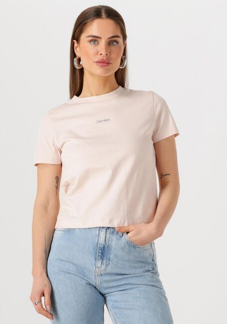 Hell-Pink CALVIN KLEIN T-shirt PLACED INSTITUTIONAL BABY TEE - large