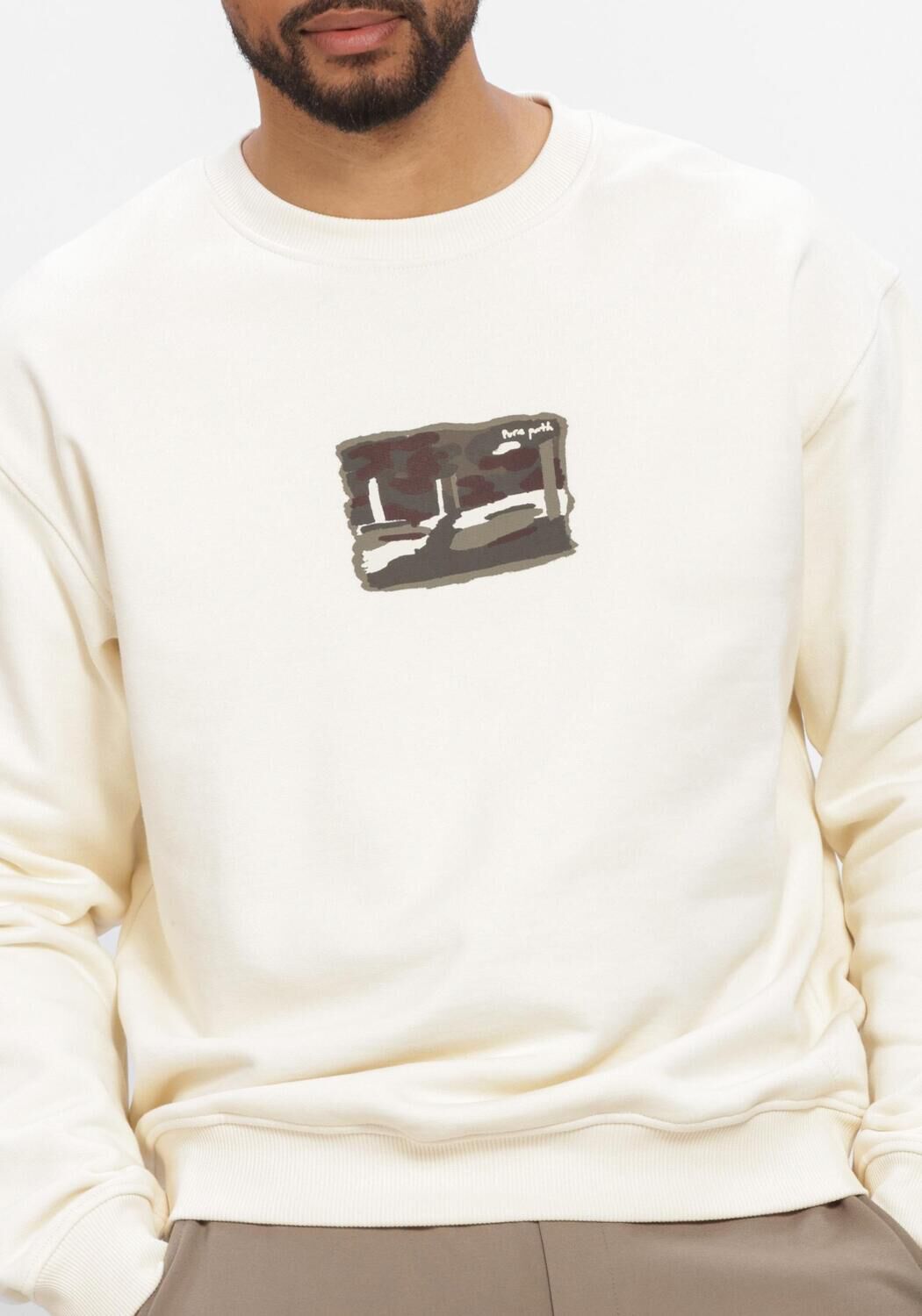 Creme PURE PATH Sweatshirt INTO THE WOODS - large
