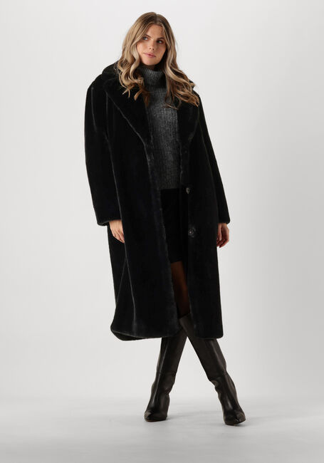 Schwarze STAND STUDIO Fake-Fur-Jack MARIA COAT SOFT - large