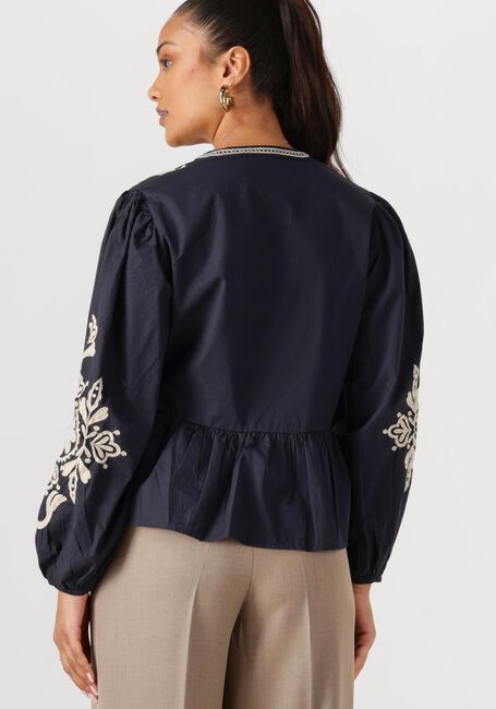 Dunkelblau NEO NOIR Blusen GINIA EMB BLOUSE - large