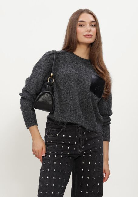 Anthrazit HAUTE L'AMITI&Eacute; Pullover DARCIA REVERSE CROP POCKET KNIT - large