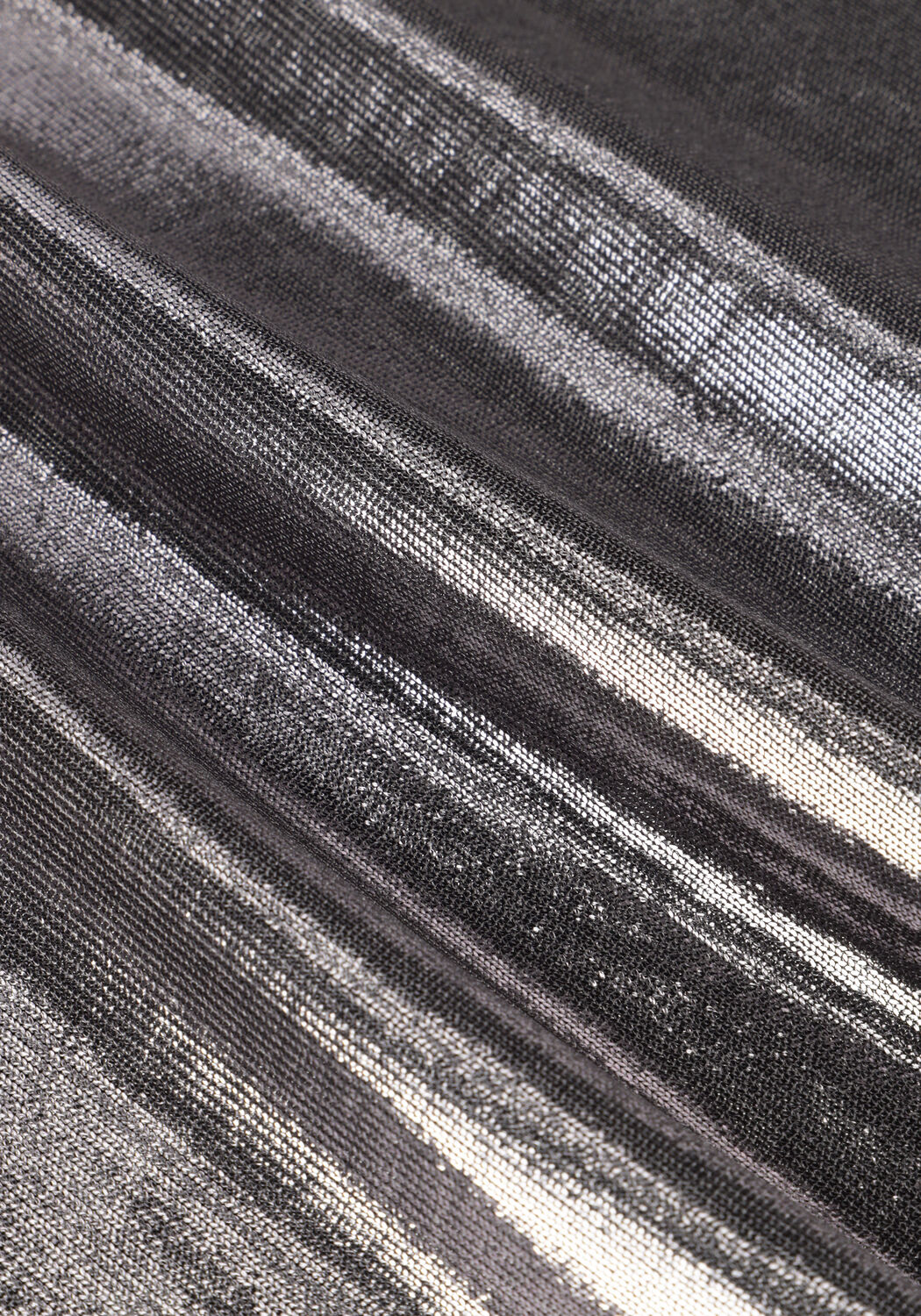 Silberne MOS MOSH Top MMNIVOLA O-NECK METALLIC TEE - large