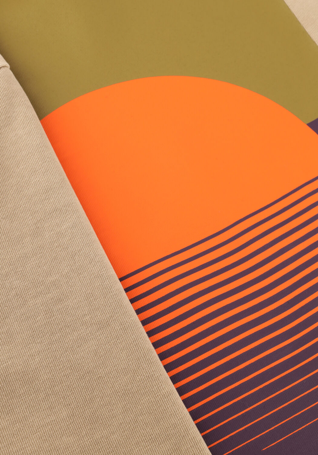 Beige ANERKJENDT T-shirt AKVILLADS SUN PRINT SS TEE - large