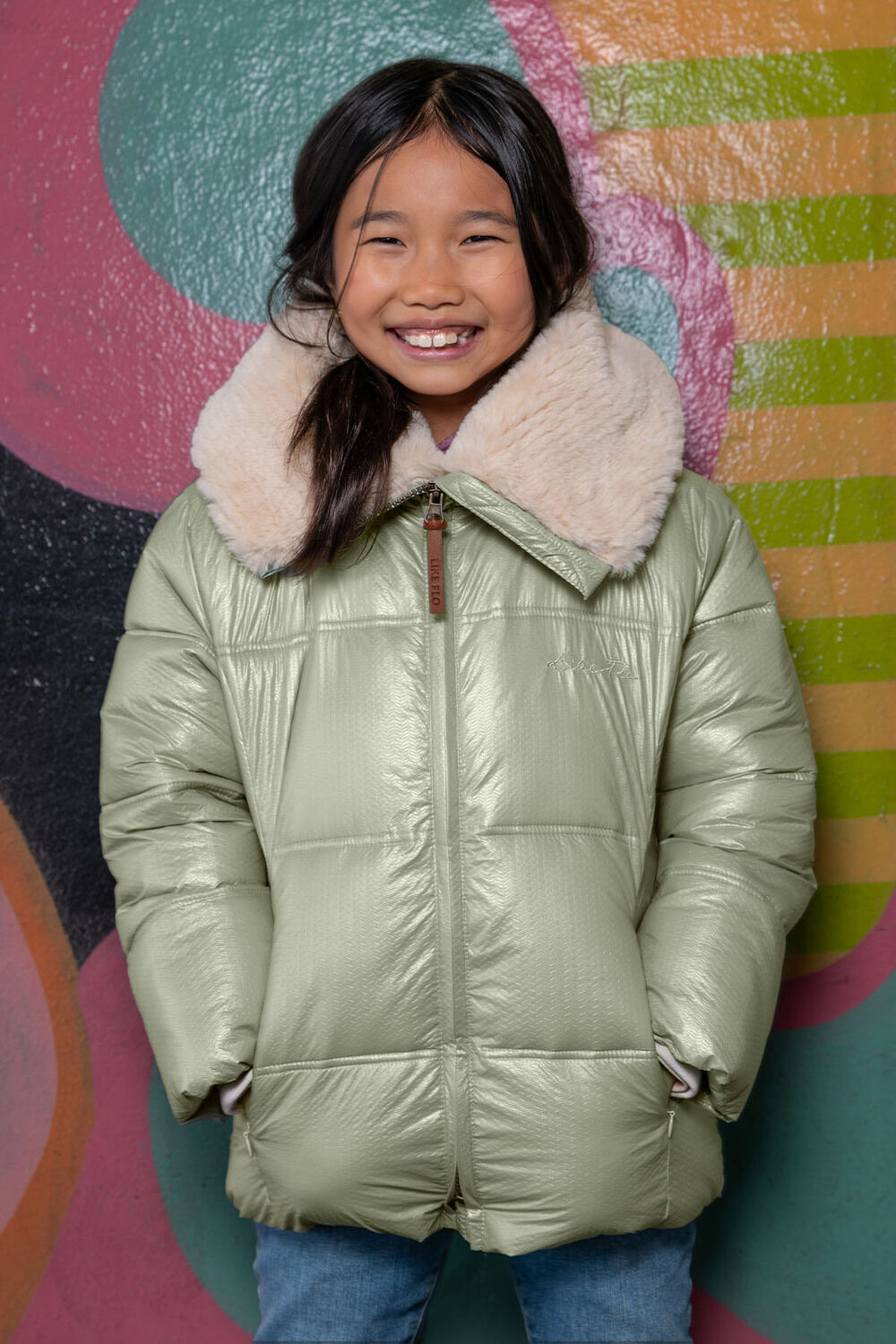 Minze LIKE FLO Wattierte Jack AMAYA FLO GIRLS SHORT FANCY HOODED JACKET - large