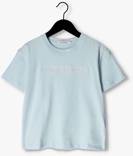 Blaue CALVIN KLEIN T-shirt RAISED EMBRO LOGO T-SHIRT - large