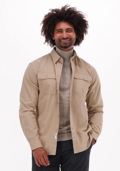 Beige SELECTED HOMME Overshirt SLHRELAXJONI OVERSHIRT LS W - large